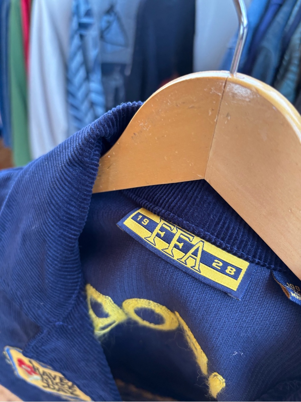 vintage blue corduroy FFA jacket - Picture 4 of 5